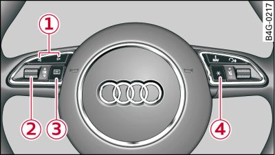 Multi-function steering wheel: On-board computer controls